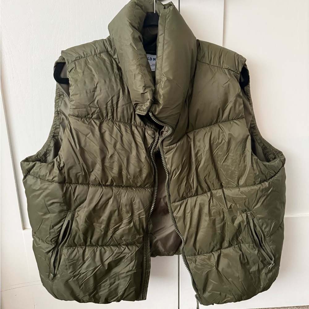 Old Navy Water-Resistant Quilted Puffer Vest - XXL - Heritage Green